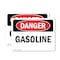 Signmission Gasoline Danger Sign, Vinyl Decal, 10in W x 7in L, 2PK OS-2PACK-DS-D-710-L-2399 - alternate 1